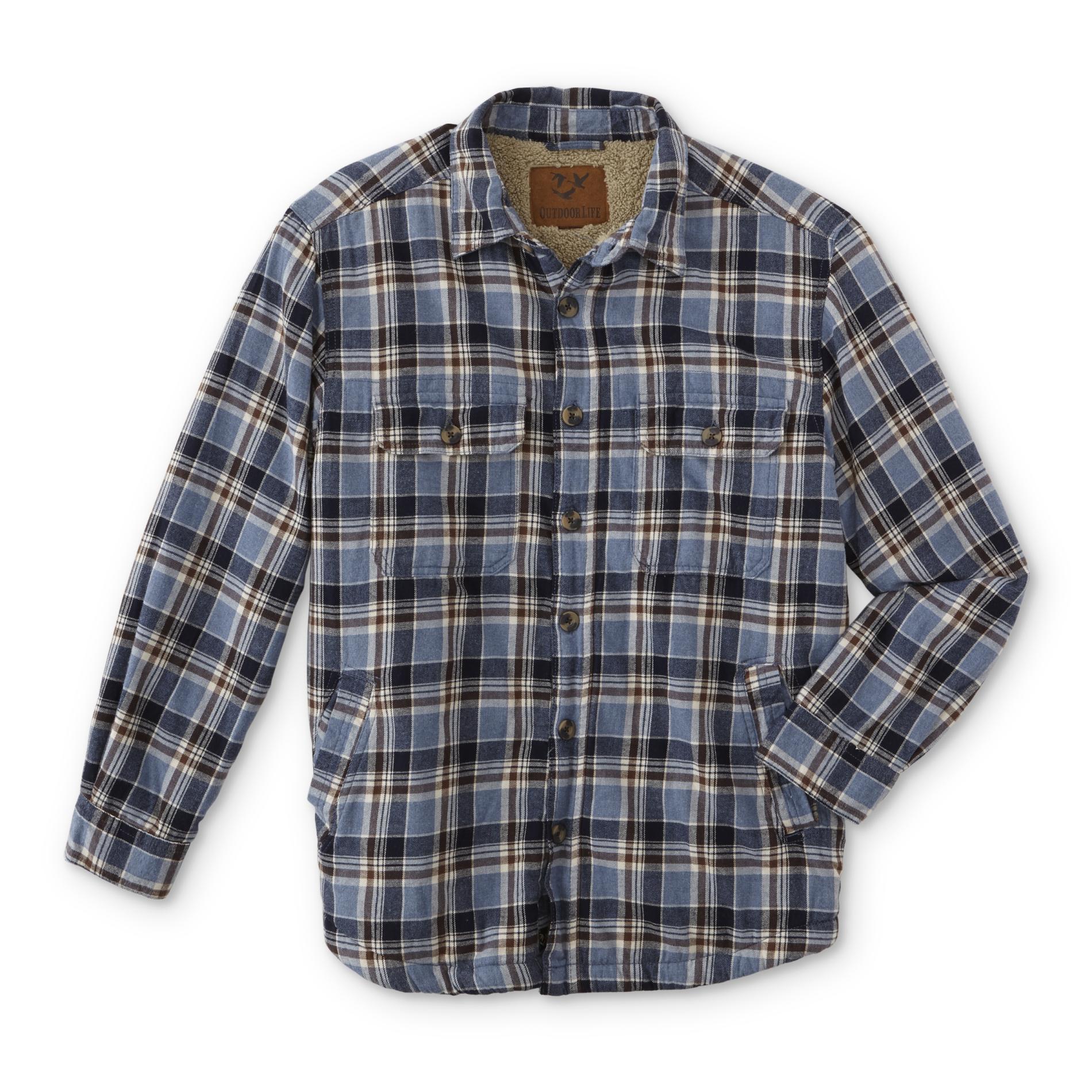 Outdoor Life Men's Flannel Shirt Jacket-Plaid