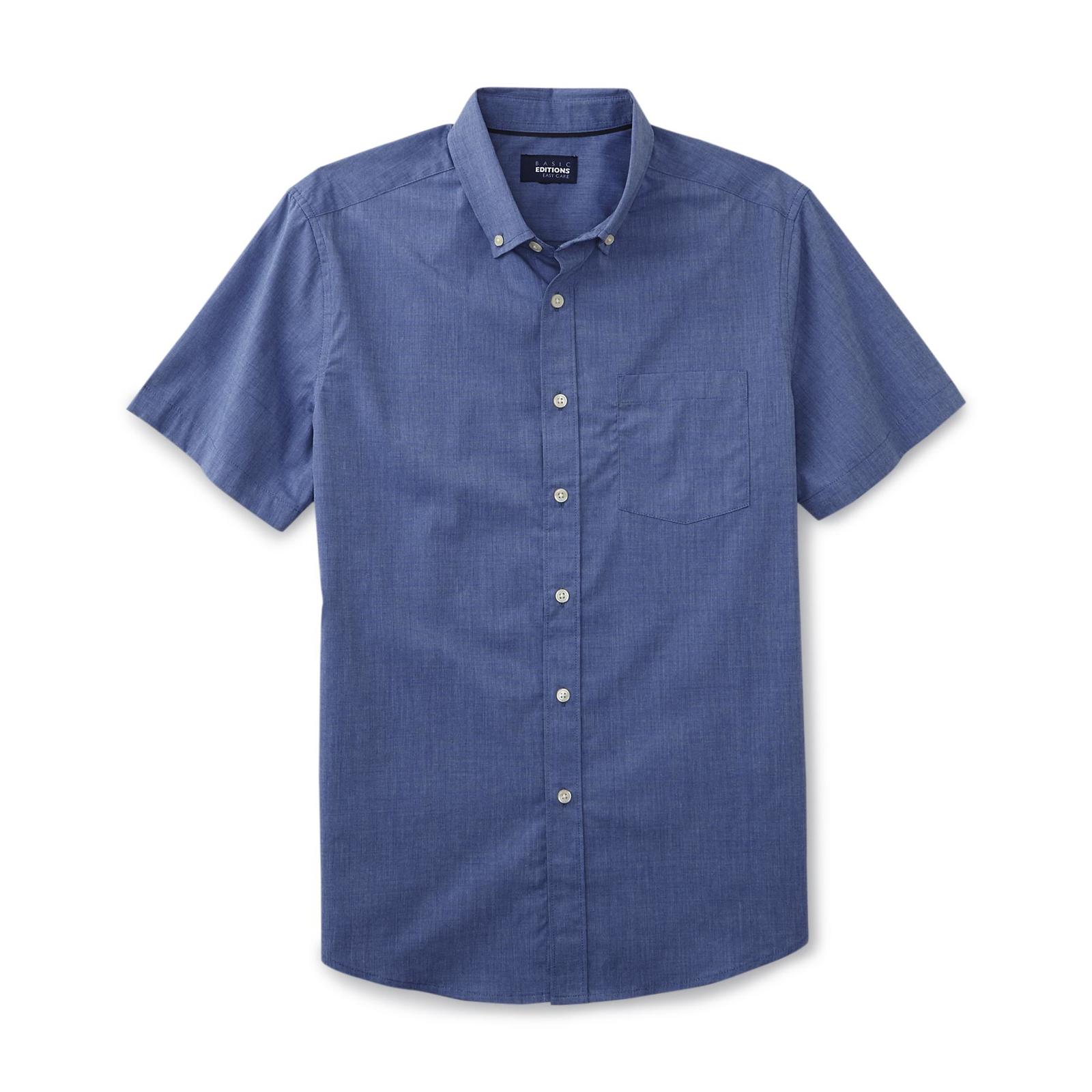 Basic Editions Men's Easy Care Button-Front Shirt
