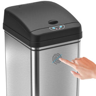 ITOUCHLESS Deodorizer 13 Gallon Stainless Steel Automatic Touchless ...