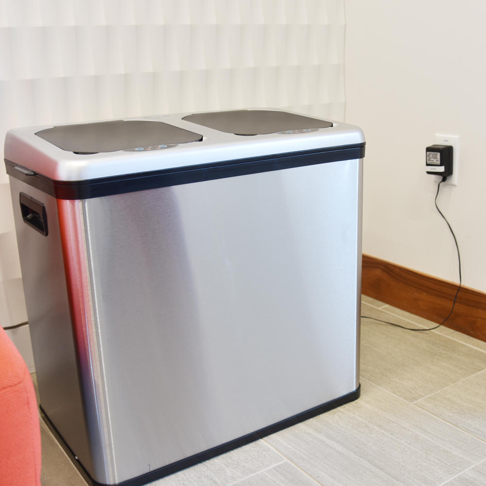 ITOUCHLESS 16 Gallon Stainless Steel Automatic Sensor