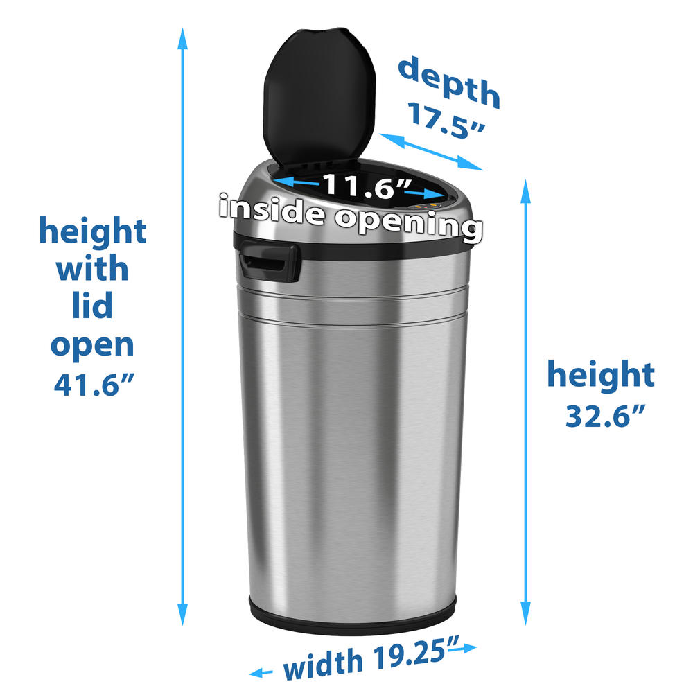 ITOUCHLESS  23 Gallon Large Commercial Size Stainless Steel Automatic Sensor Touchless Trash Can