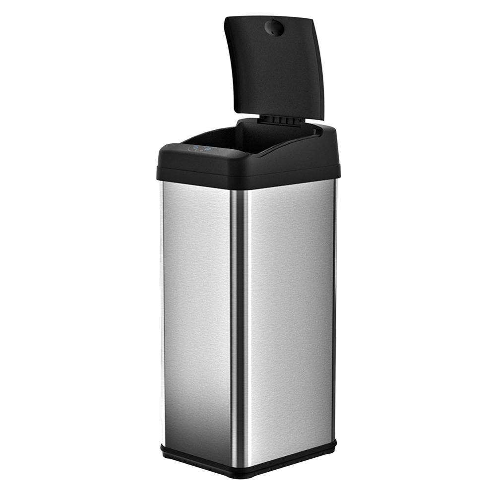 ITOUCHLESS  13 Gallon Extra-Wide  Stainless Steel Automatic Sensor Touchless Trash Can