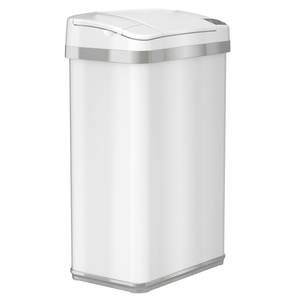 ITOUCHLESS  Automatic Touchless Sensor Trash Can - includes Odor Filter and Fragrance &#8211; 4 Gallon / 15 Liter - White