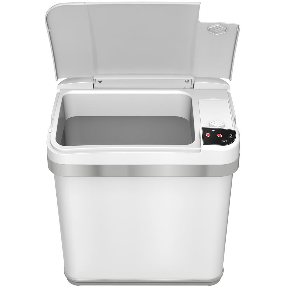 ITOUCHLESS  Automatic Touchless Sensor Trash Can &#8211; includes Odor Filter and Fragrance &#8211; 2.5 Gallon / 9.5 Liter - White