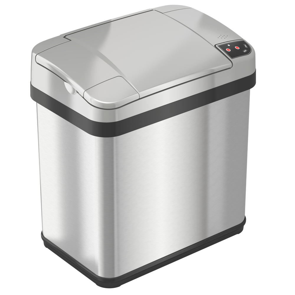 ITOUCHLESS  Multifunction Sensor Trash Can, Stainless Steel Silver, 2.5 Gallon, 8.25-Inch Opening