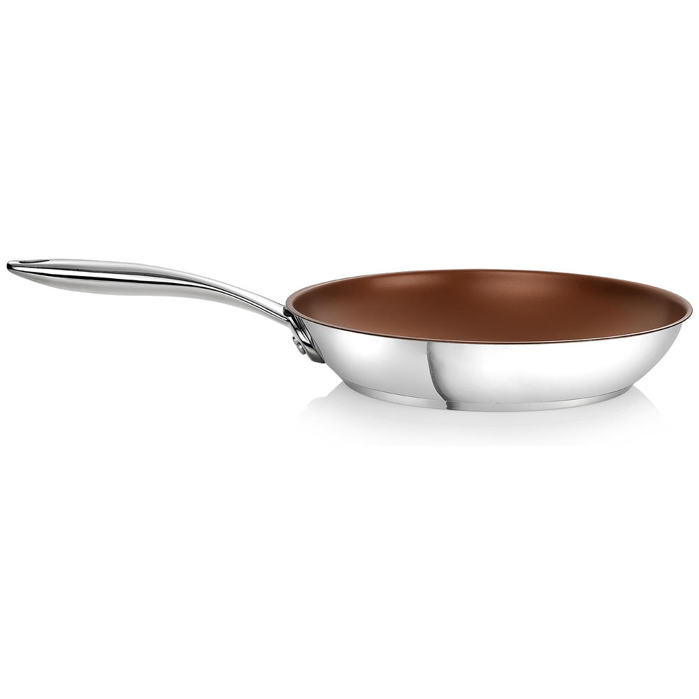 Ozeri 12" Stainless Steel Earth Pan by  with ETERNA, a 100% PFOA and APEO-Free Non-Stick Coating