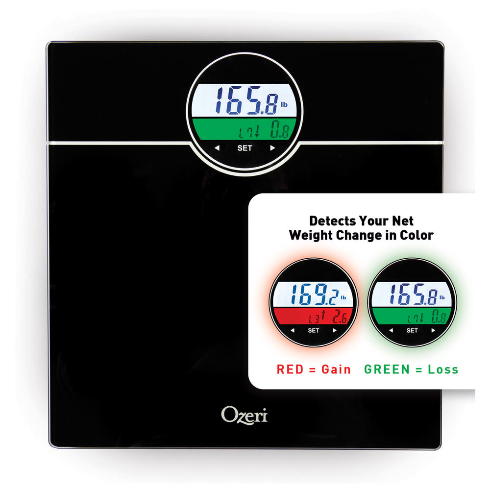 Ozeri WeightMaster 400 lbs Digital Bath Scale with BMI and Weight Change Detection