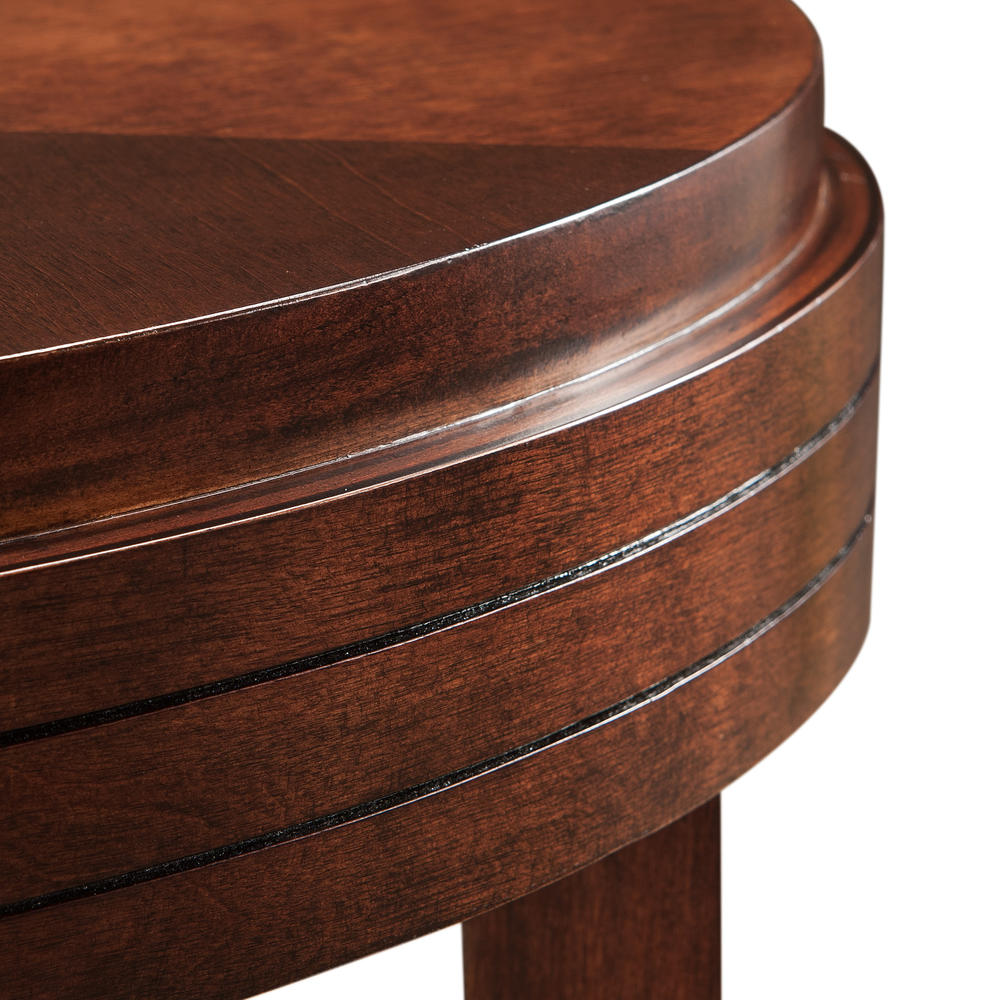 Leick Chocolate Cherry Oval End Table
