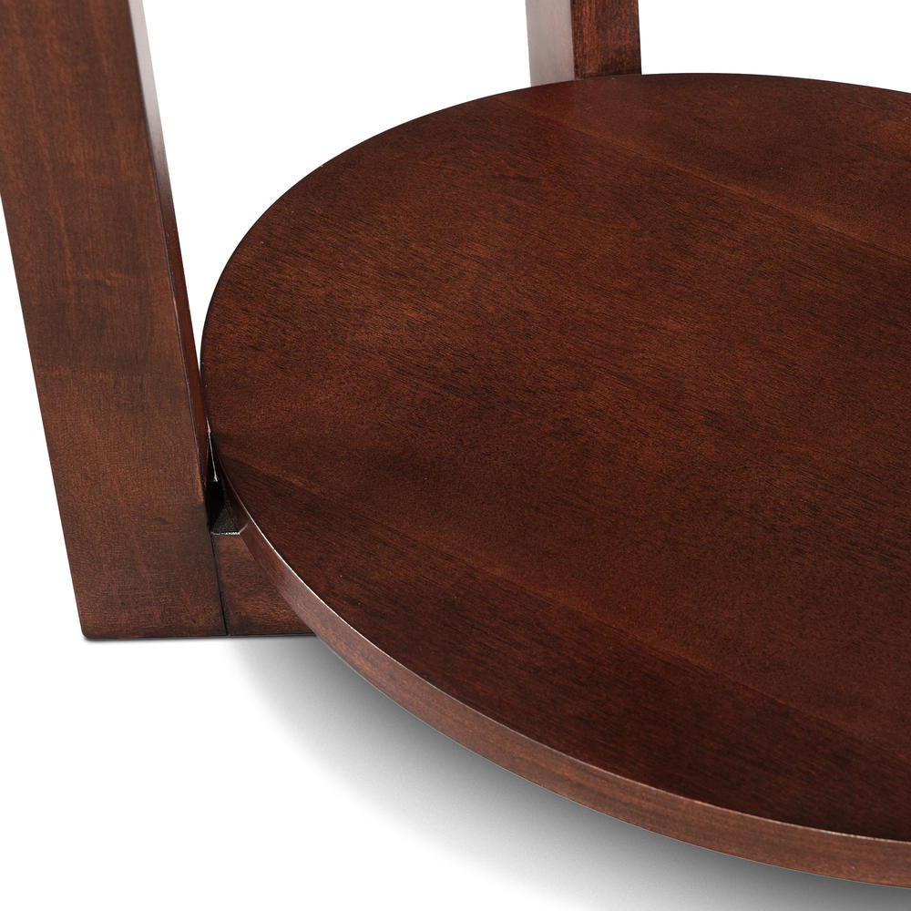 Leick Chocolate Cherry Oval End Table