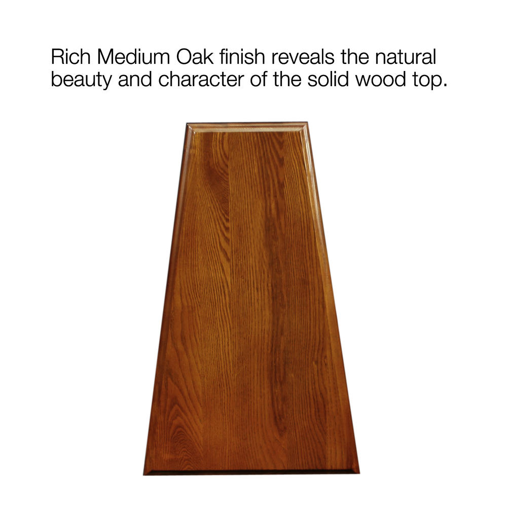 Leick Recliner Wedge  End Table - Medium Oak