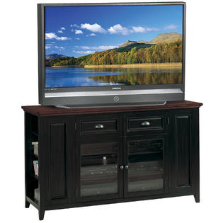 Leick Riley Holliday 62 Tv Stand Tall, Tall Tv Stand Bookcase Cherry Wood