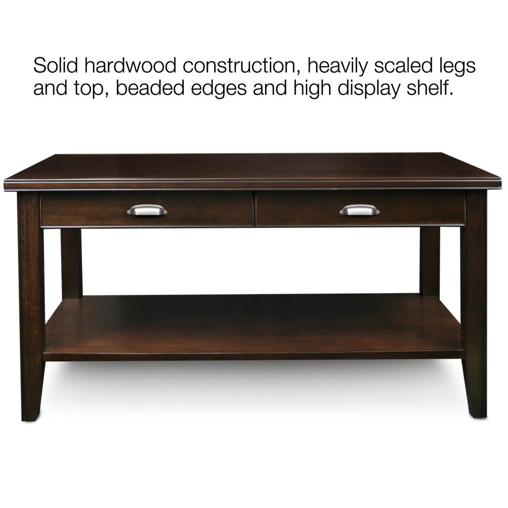 Leick Laurent Two Drawer Solid Wood Coffee Table
