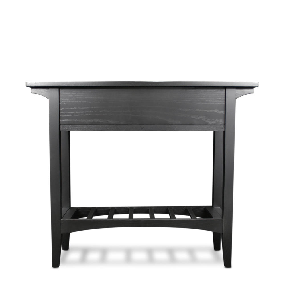 Leick  Mission Wine Table with Storage Drawers - Slate Black Finish