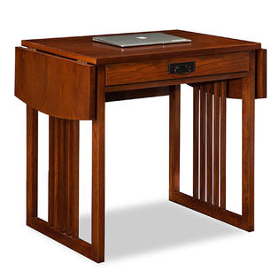Leick Mission Oak Drop Leaf Computer/Writing Desk