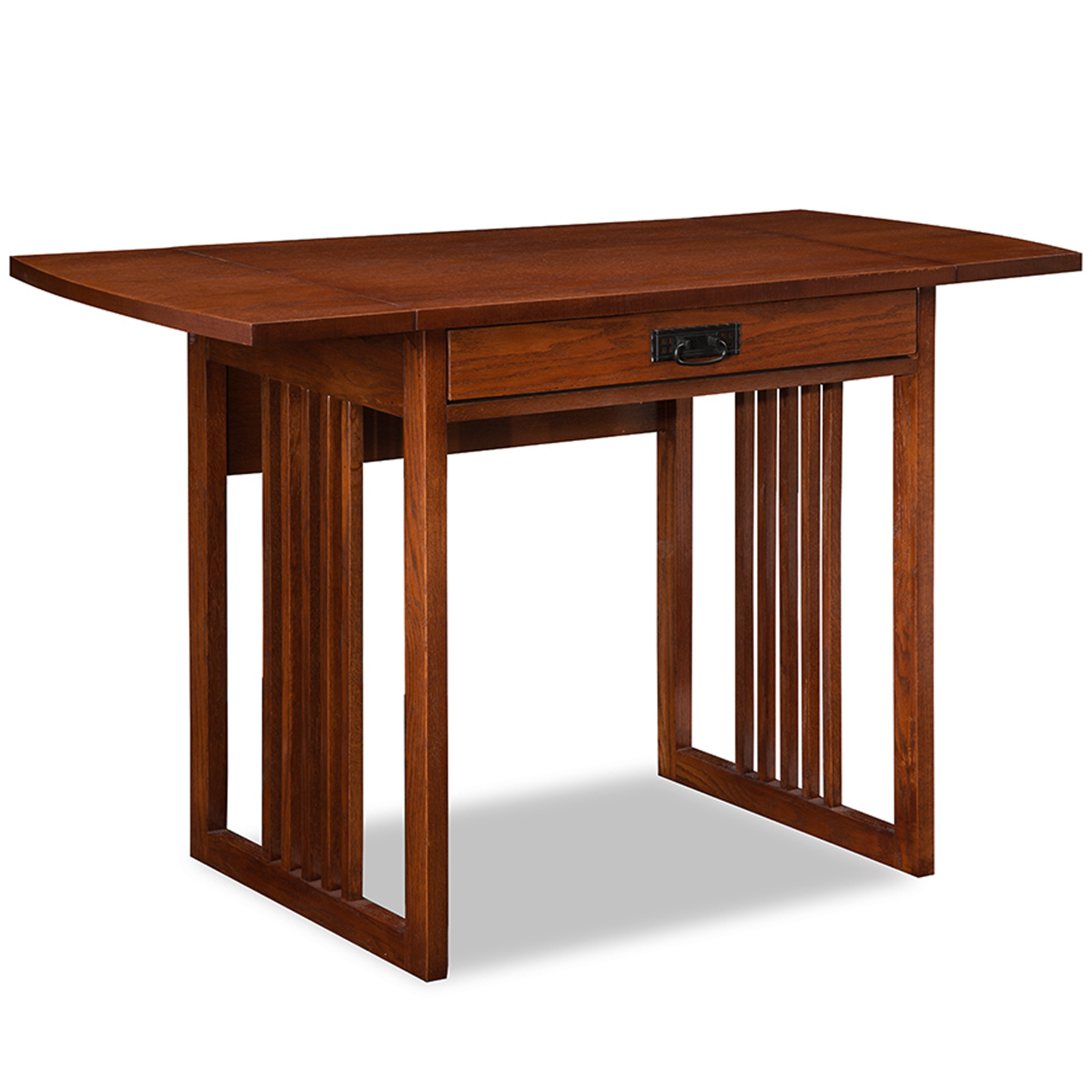 Leick Mission Oak Drop Leaf Computer/Writing Desk, Brown Leick Mission Oak Drop Leaf Computer/Writing Desk, Brown