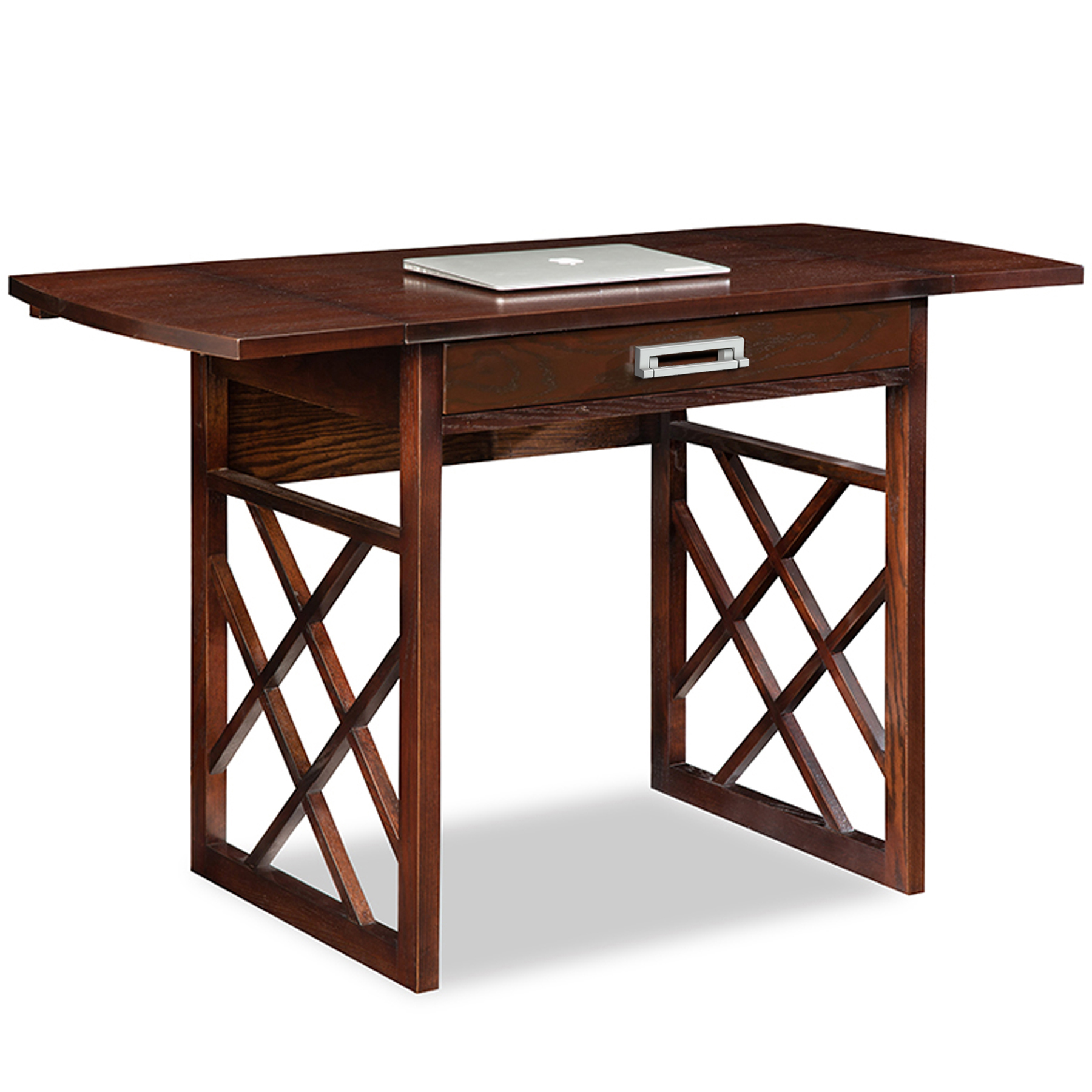Leick Chocolate Oak Drop Leaf Computer/Writing Desk, Brown Leick Chocolate Oak Drop Leaf Computer/Writing Desk, Brown