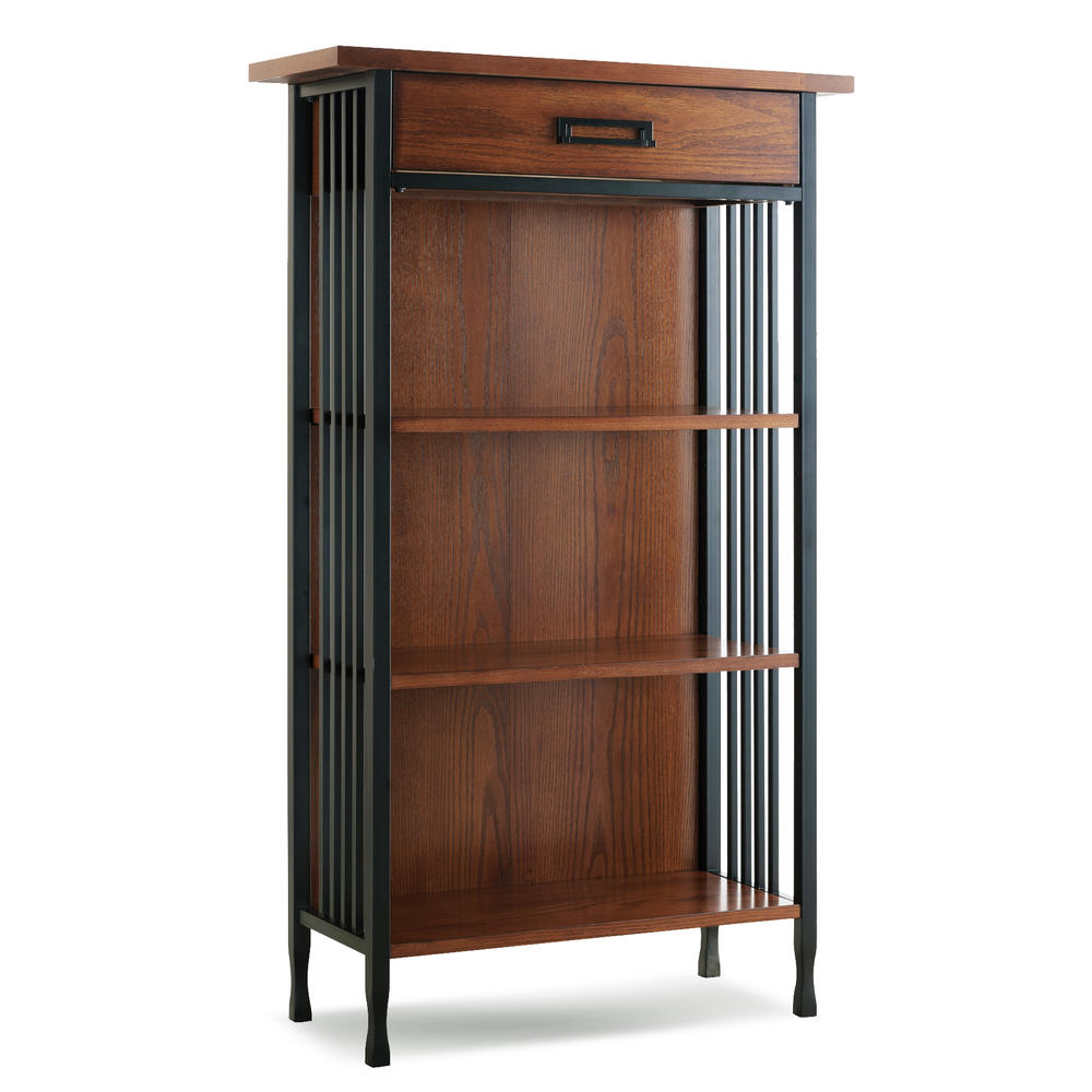 Leick Ironcraft Mantel Height Bookcase with Drawer Storage by  Home