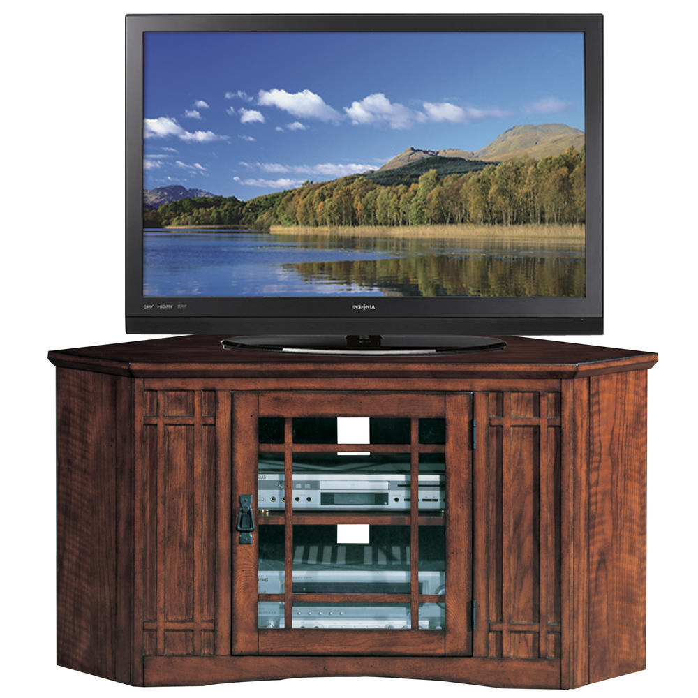 Leick Riley Holliday Mission 46" Corner TV Stand - Mission Oak