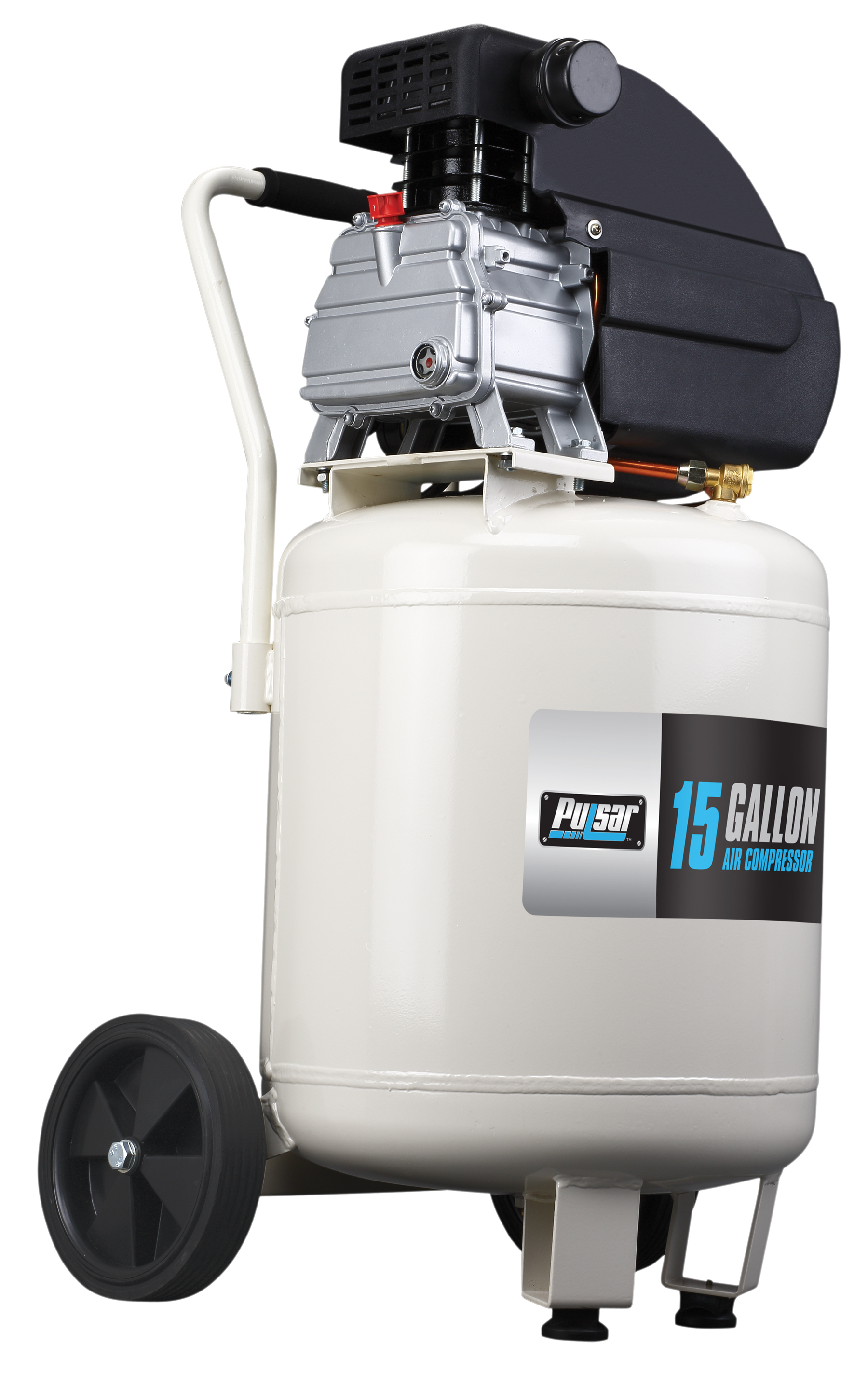 Pulsar 15 Gallon 3.5 HP Oil-Lubricated Air Compressor 115 Max PSI Pulsar 15 Gallon 3.5 HP Oil-Lubricated Air Compressor 115 Max PSI