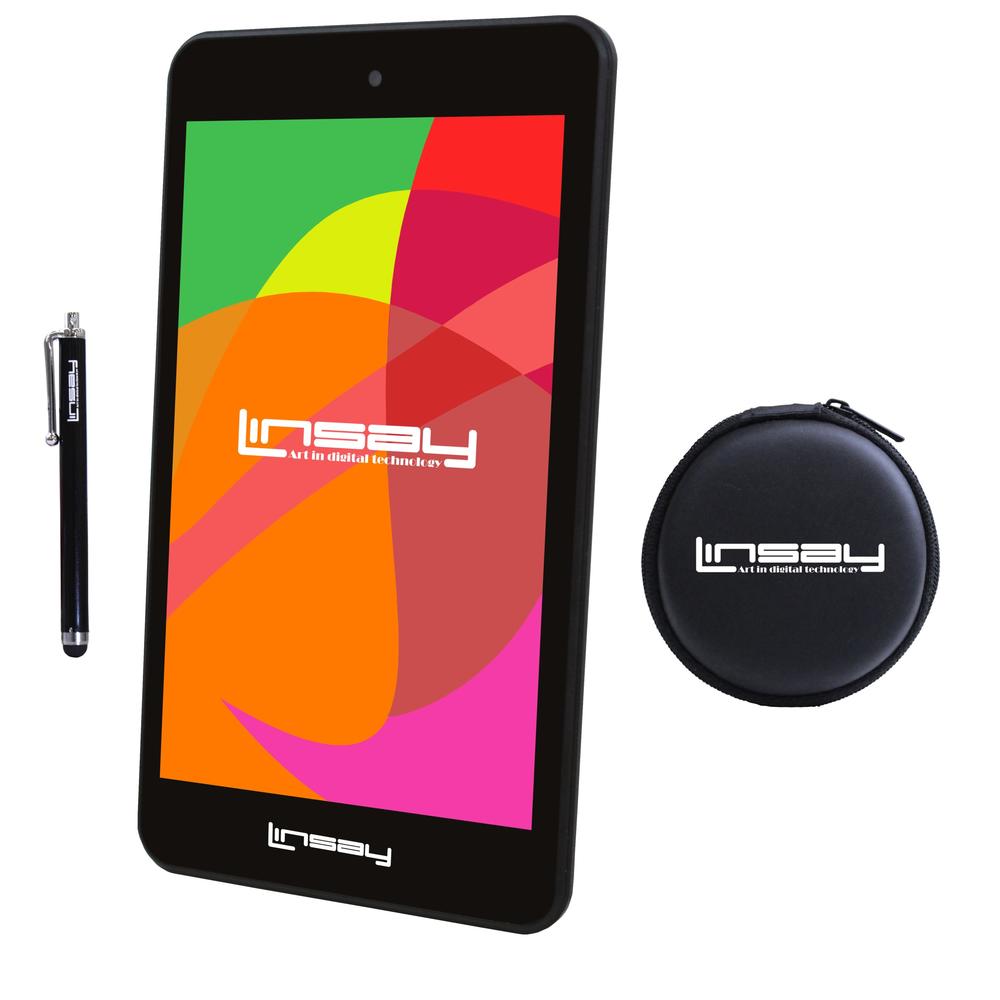 LINSAY 7" New Quad-Core 2GB RAM 64GB Android 13 Tablet with Earphones and Stylus Pen