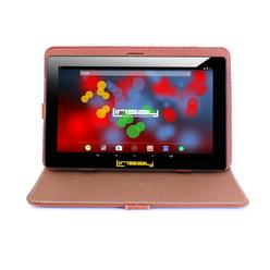 LINSAY 10.1" New 1280x800 IPS Screen Quad-Core 2GB RAM 32GB Android 12 Tablet with Brown Standing Case