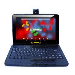 LINSAY 10.1" New 1280x800 IPS Screen Quad-Core 2GB RAM 32GB Android 12 Tablet with Black Crocodile Keyboard Case