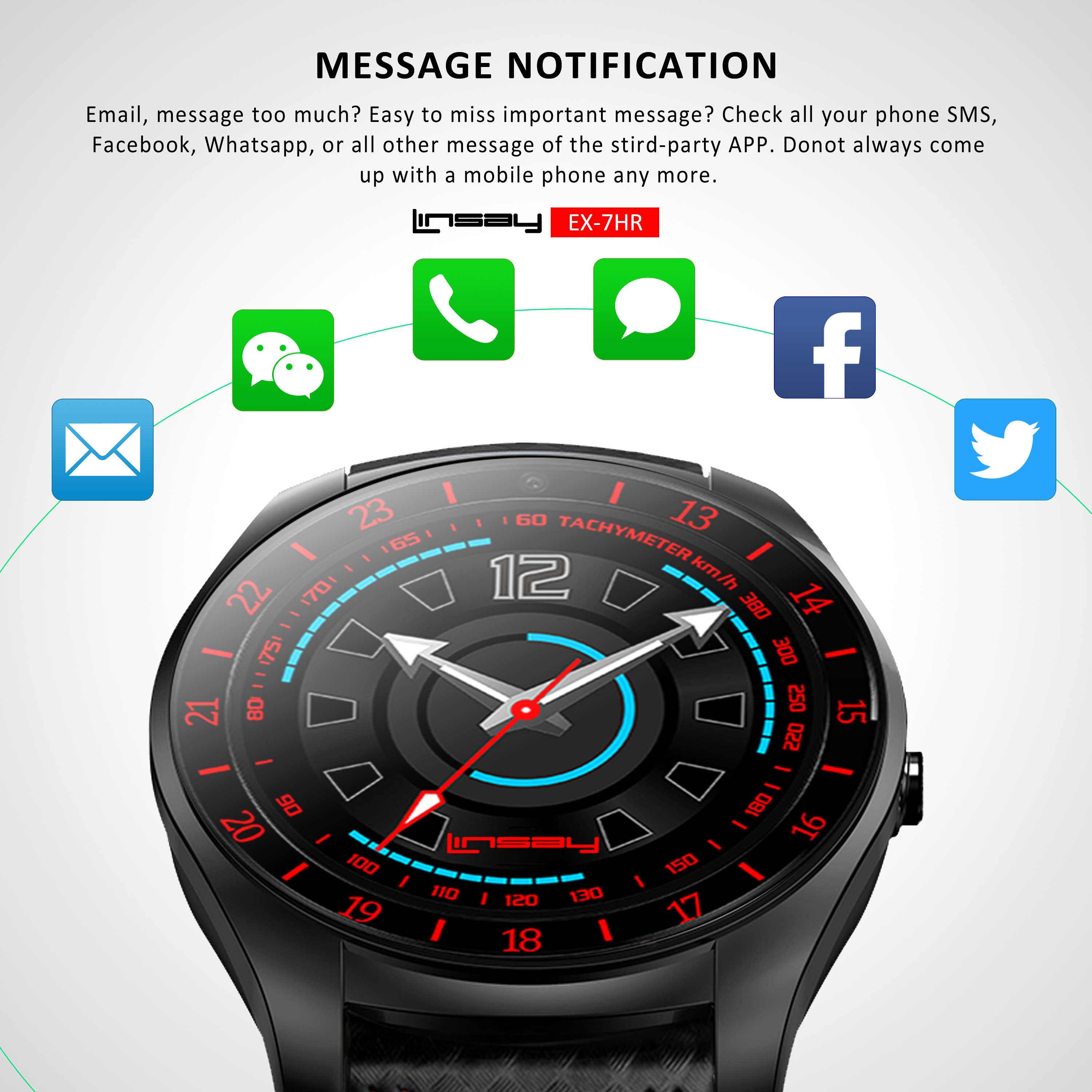 linsay smart watch ex 7