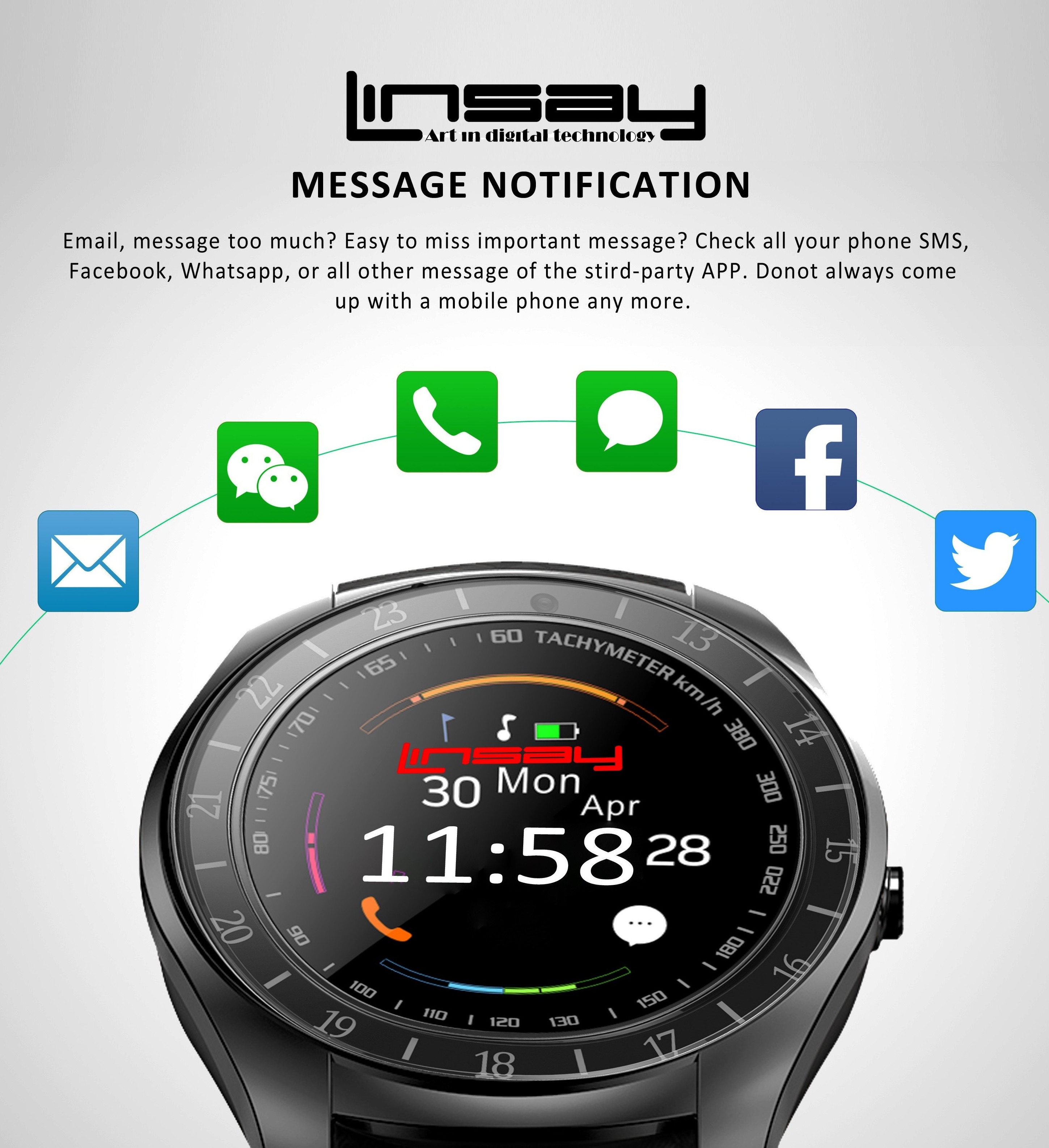 linsay smart watch ex 7