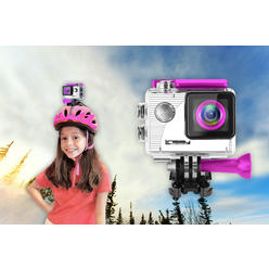 LINSAY X5000AP Funny Kids Action Camera Sport Outdoor Activities HD Video and Photos Pink