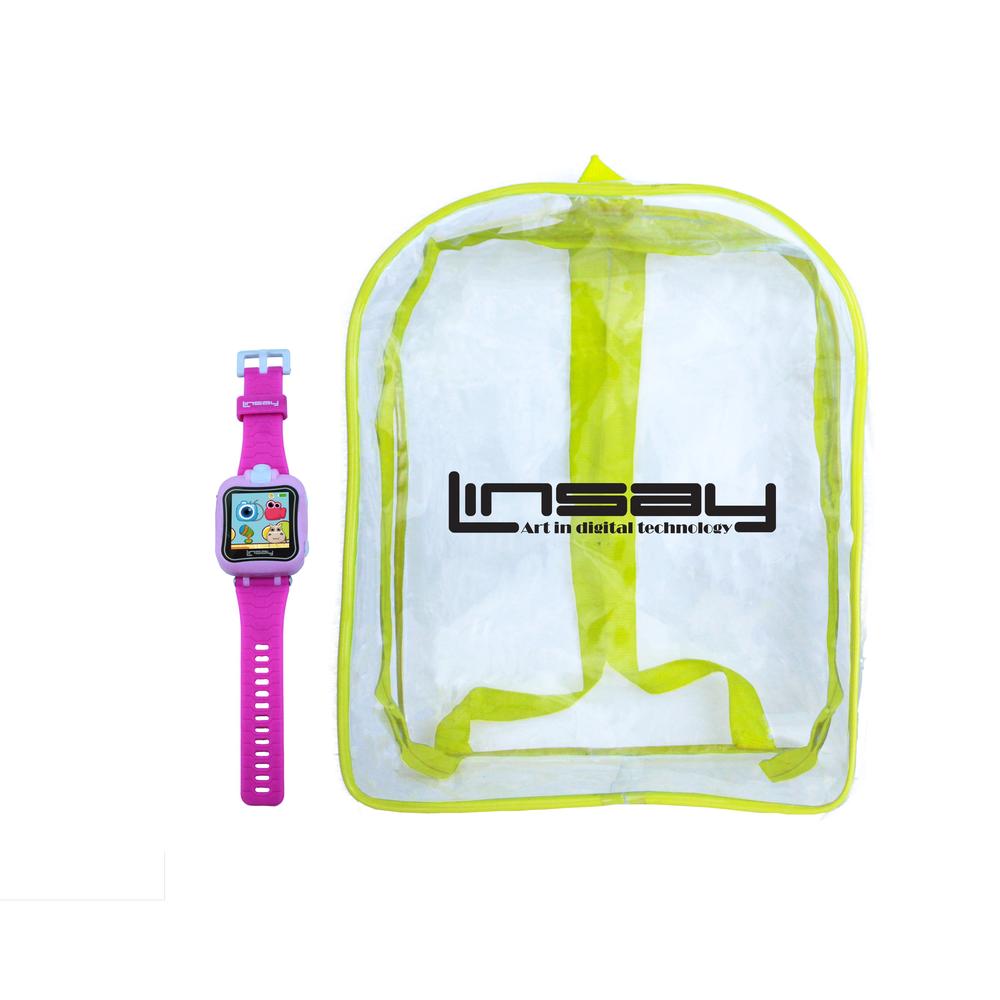 LINSAY S5WCLPINKBAG ® 1.5" Kids Smart Watch Cam Selfie Pink with Bag Pack