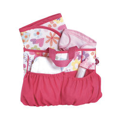 Adora Dolls Adora Baby Doll Diaper Bag Accessories with 5-Piece Changing Set