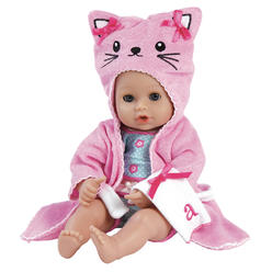 Adora Dolls adora baby bath toy kitty, 13 inch bath time doll with quickdri body