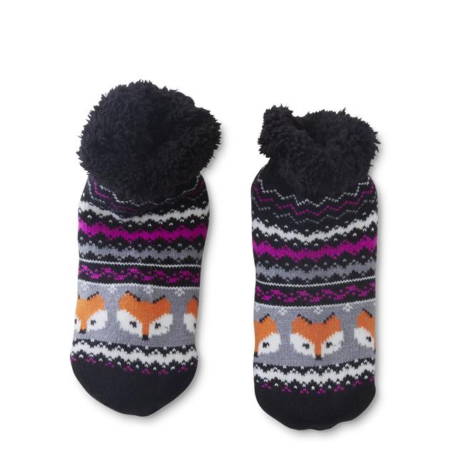 Women's Cozy Slipper Socks Fox