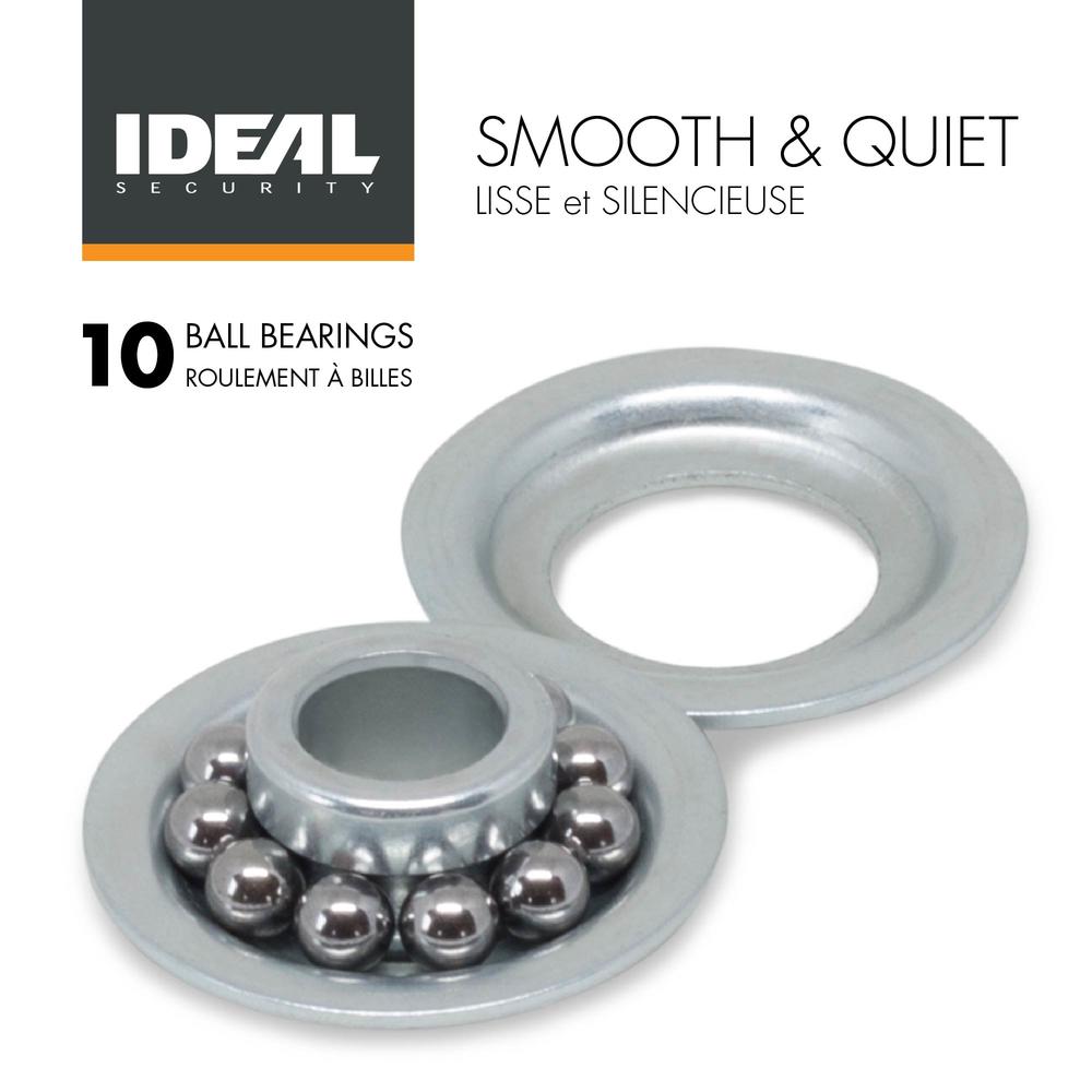 Ideal Security Inc. Garage door rollers - 2" Premium Nylon & Steel, 10 ball-bearings & 4" stem (2-pack)