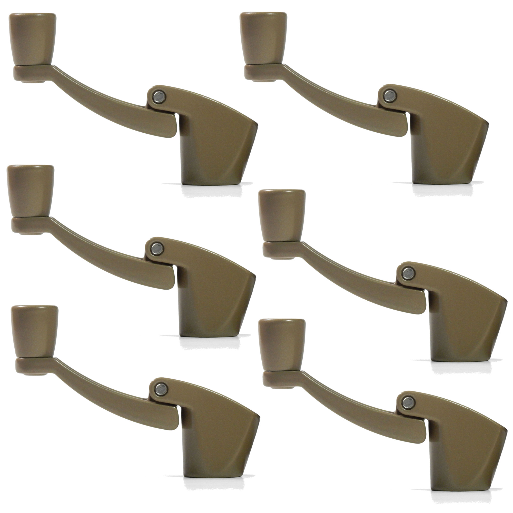 Ideal Security Inc. Fold Away Window Crank Handles in Bronze Finish (6-pack)
