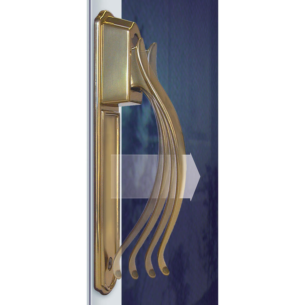 Ideal Security Inc. Storm and Screen Door Pull Handle Set with Back Plate Satin Silver Finish