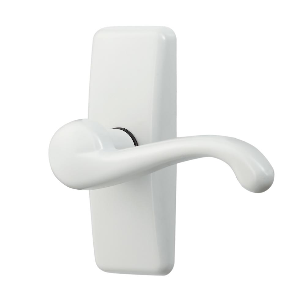 Ideal Security Inc. Storm Door Lever Handle Set Painted White