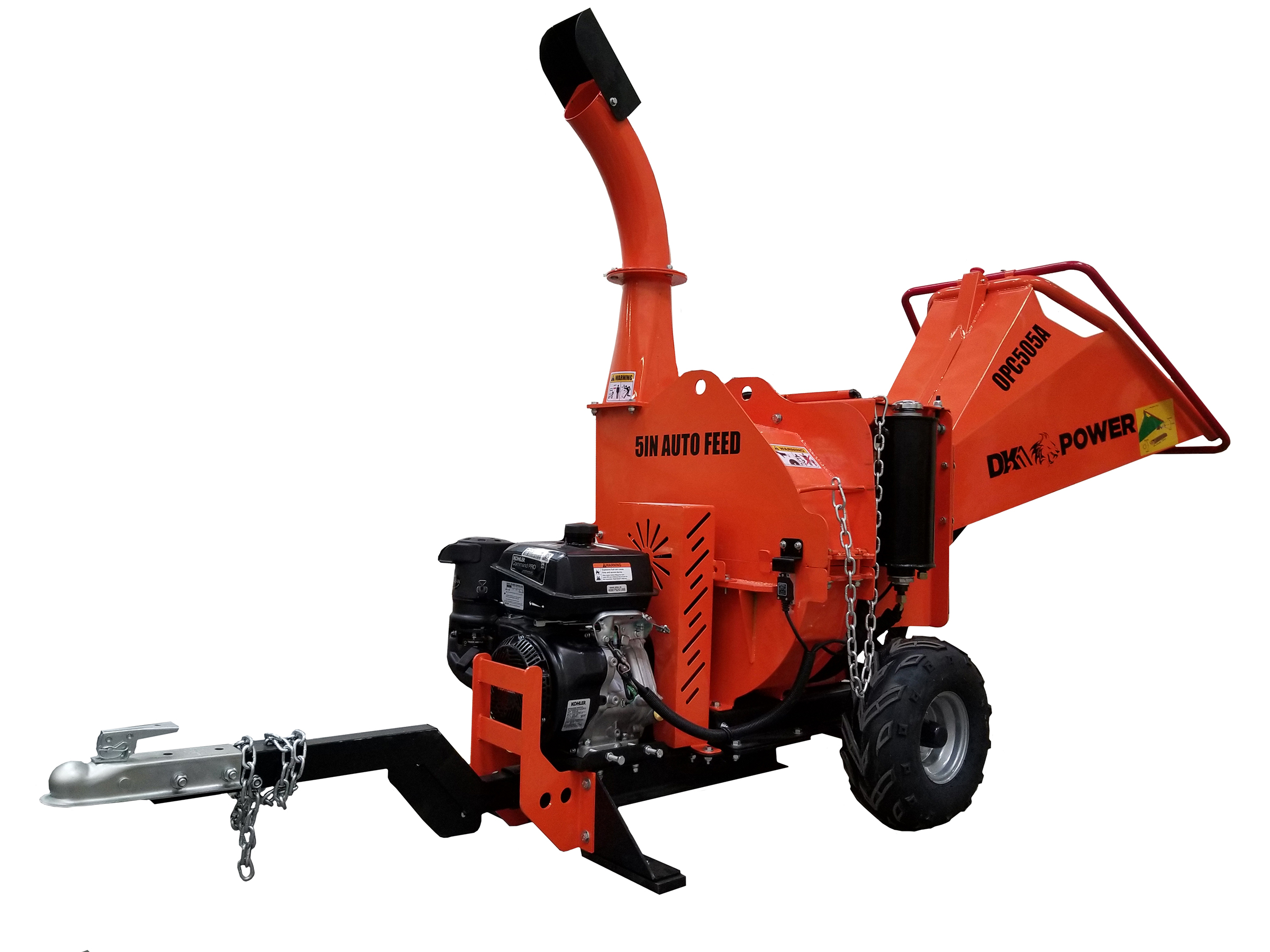 DK2 Power OPC505AE 5" 14HP Auto Feed Chipper with ELECTRIC Start