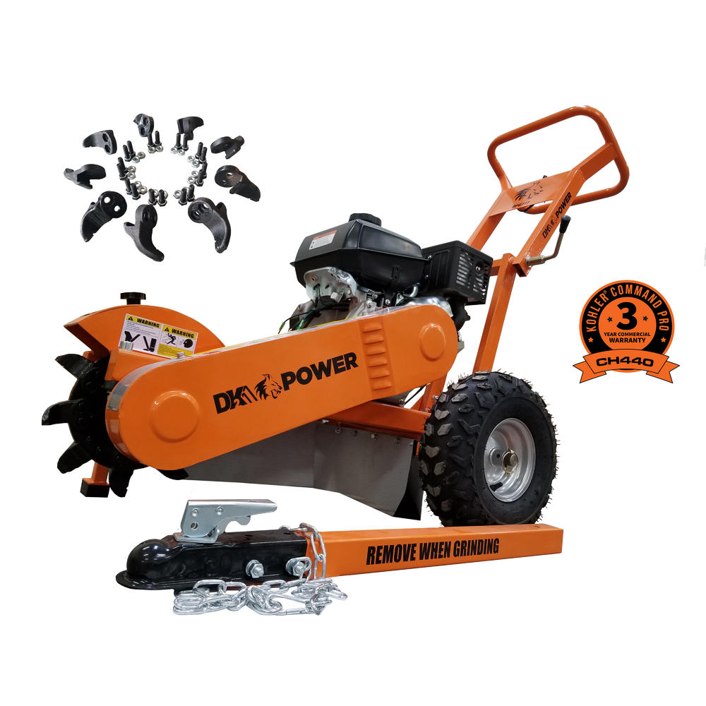 DK2 Power OPG777 12" - 14HP Stump grinder with KOHLER CH440 Command PRO commercial gas engine -