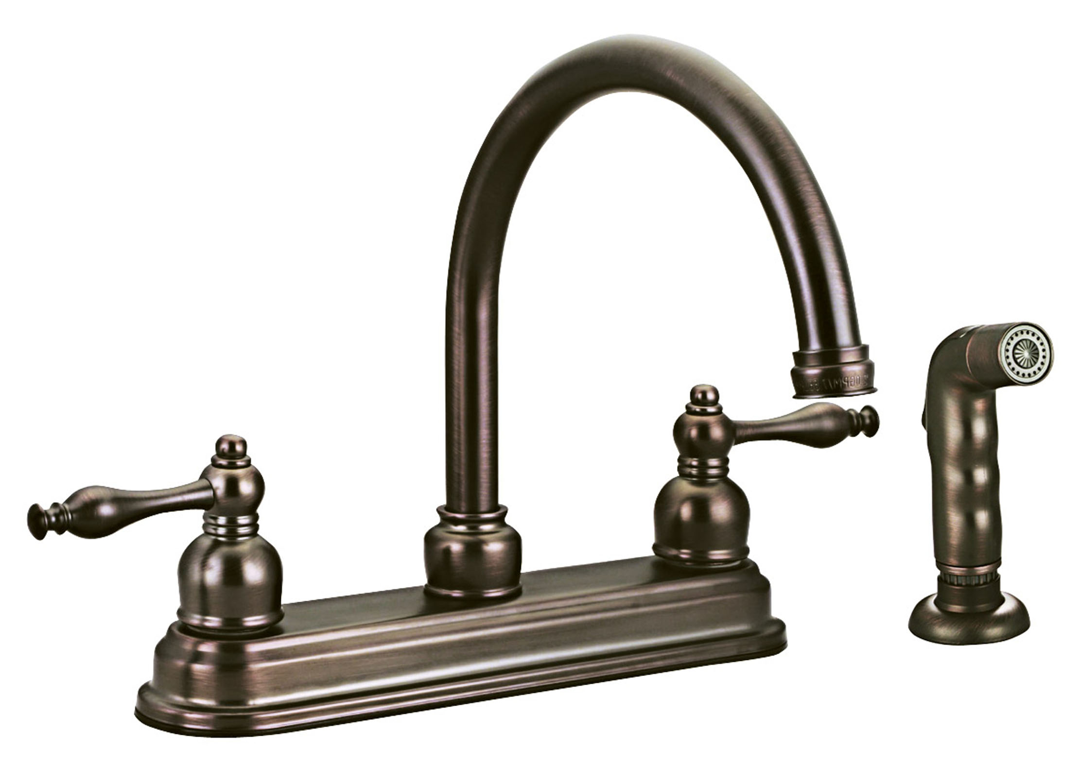 Design House 545343 Saratoga Kitchen Faucet With Sprayer Antique