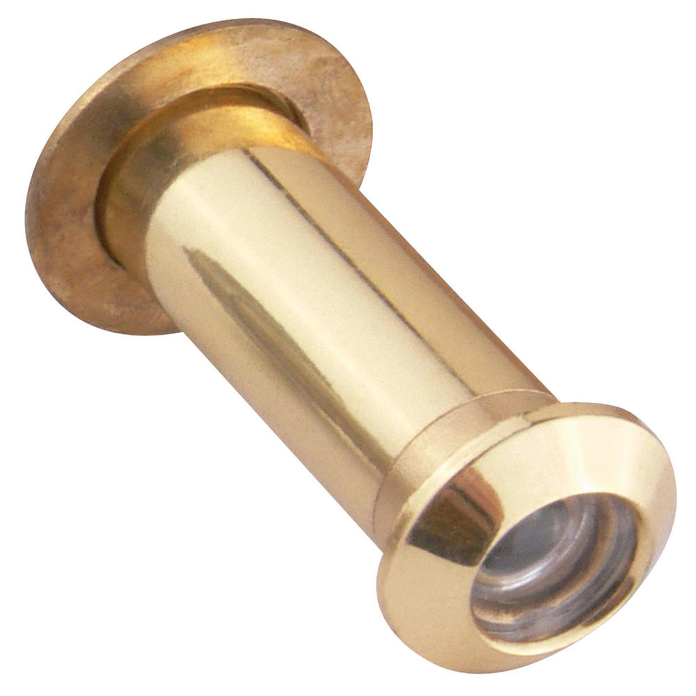 Design House 204800 Adjustable 35-55-Milimeter Door Viewer Peephole  Satin Brass Finish