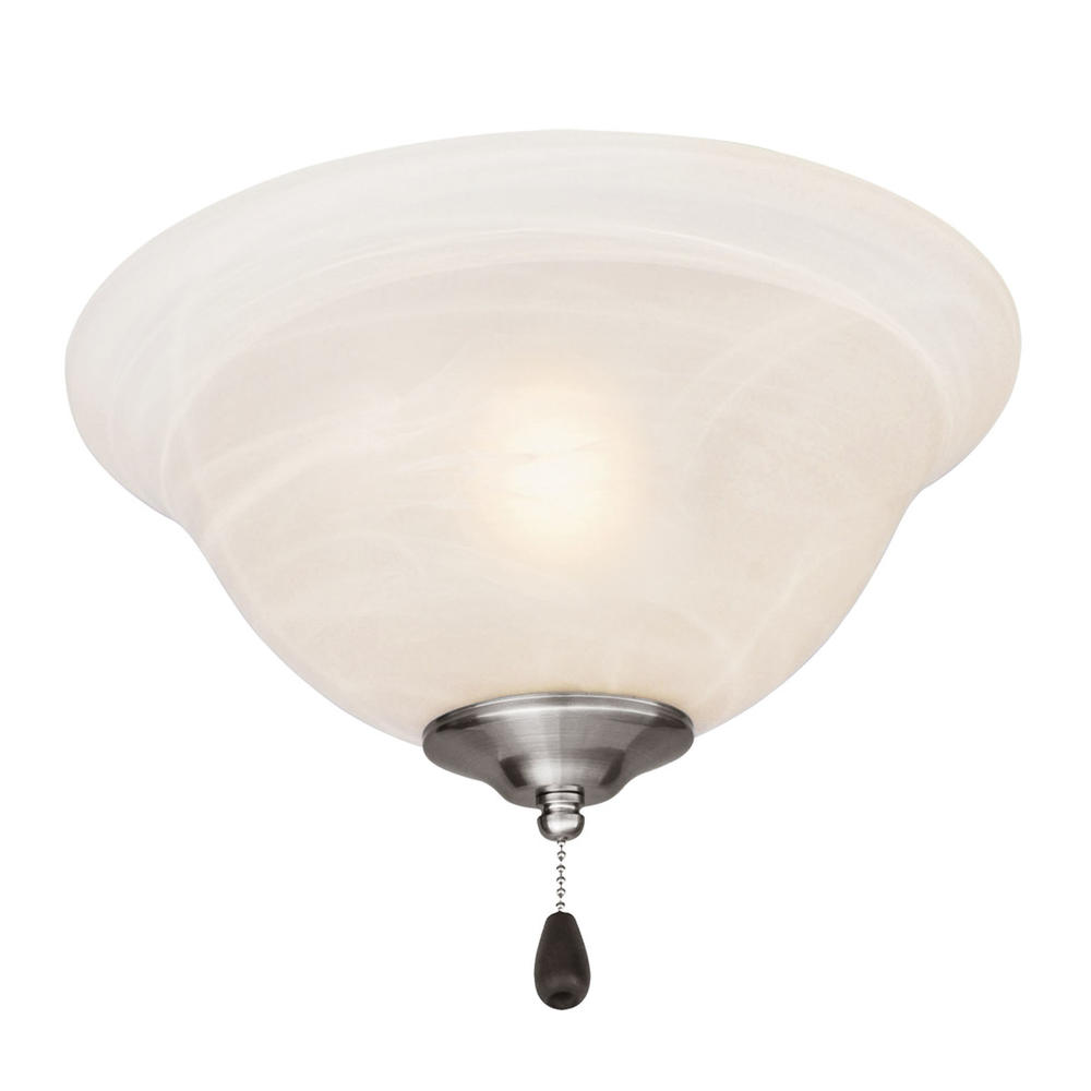 Design House 154203 3-Light Bowl Ceiling Fan Light Kit, Satin Nickel Finish