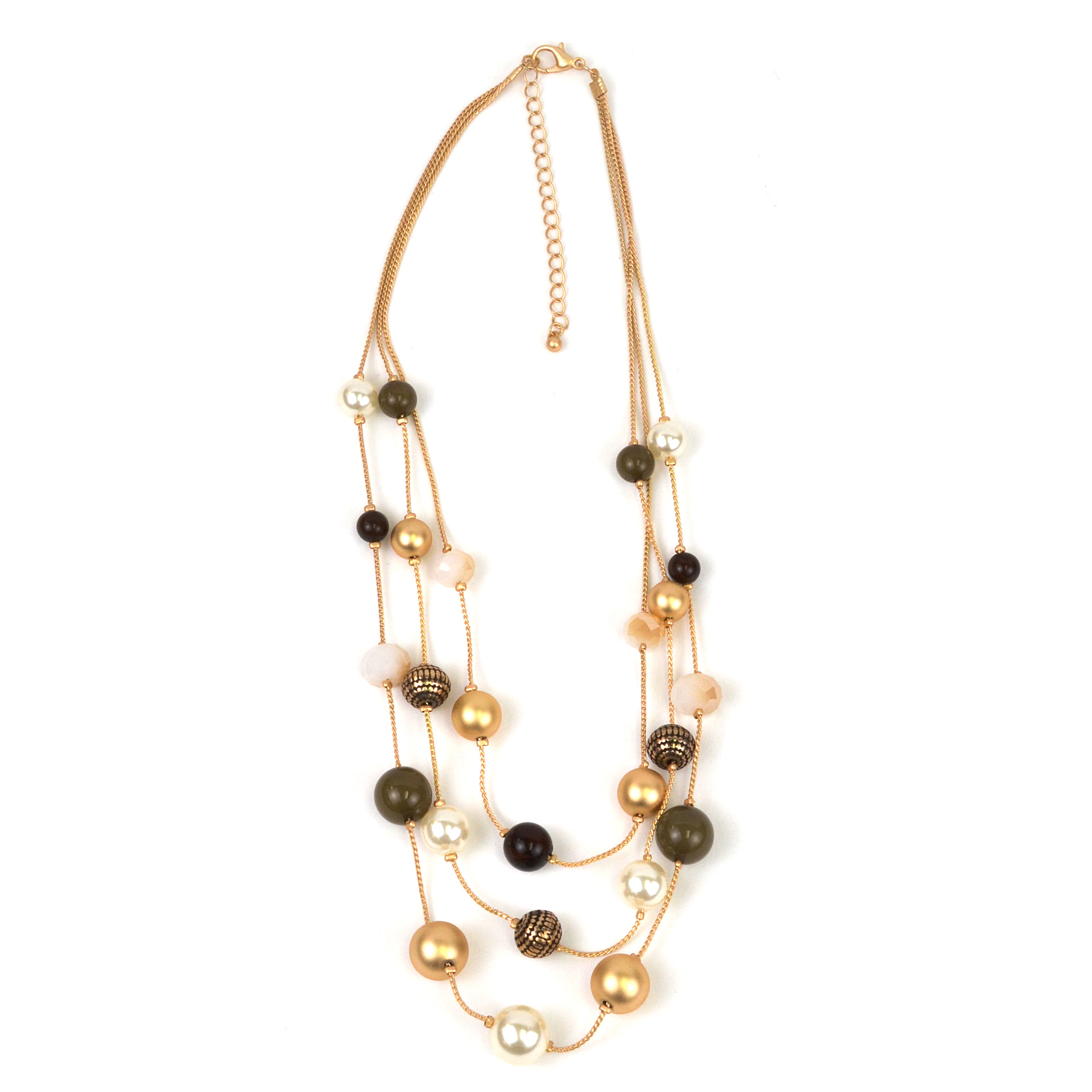 Jaclyn Smith Women’s Beaded Multistrand Illusion Necklace, Yellow Jaclyn Smith Women’s Beaded Multistrand Illusion Necklace, Yellow