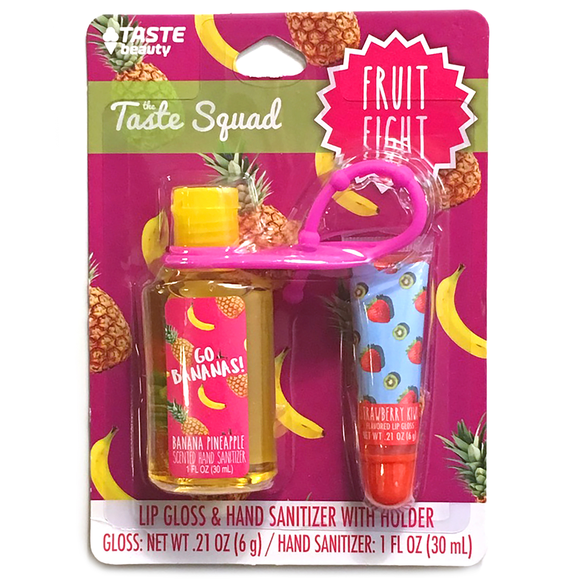 Taste Beauty Taste Squad 2Pack Lip Gloss & Hand Sanitizer Fruit
