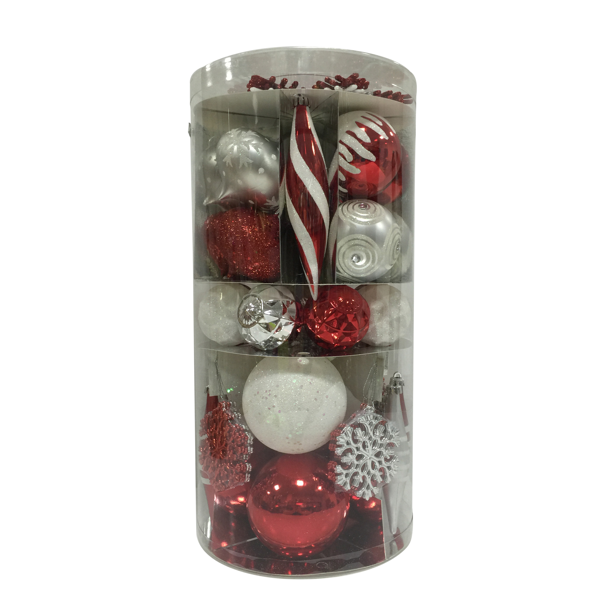 Trimming Traditions 100 ct Red Silver and white Trimming Traditions 100 ct Red Silver and white