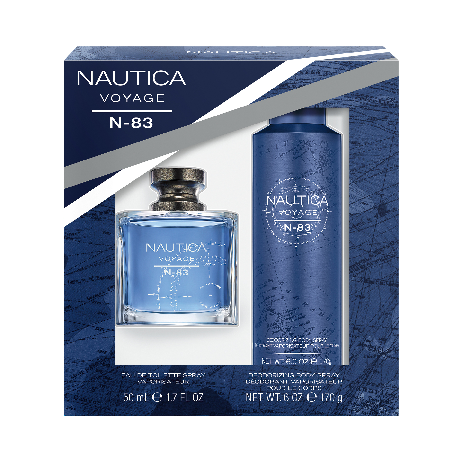 Nautica Fragrances Coffret Nautica Voyage N83 2 Pc - 1.7Oz Edt + 6.0Oz