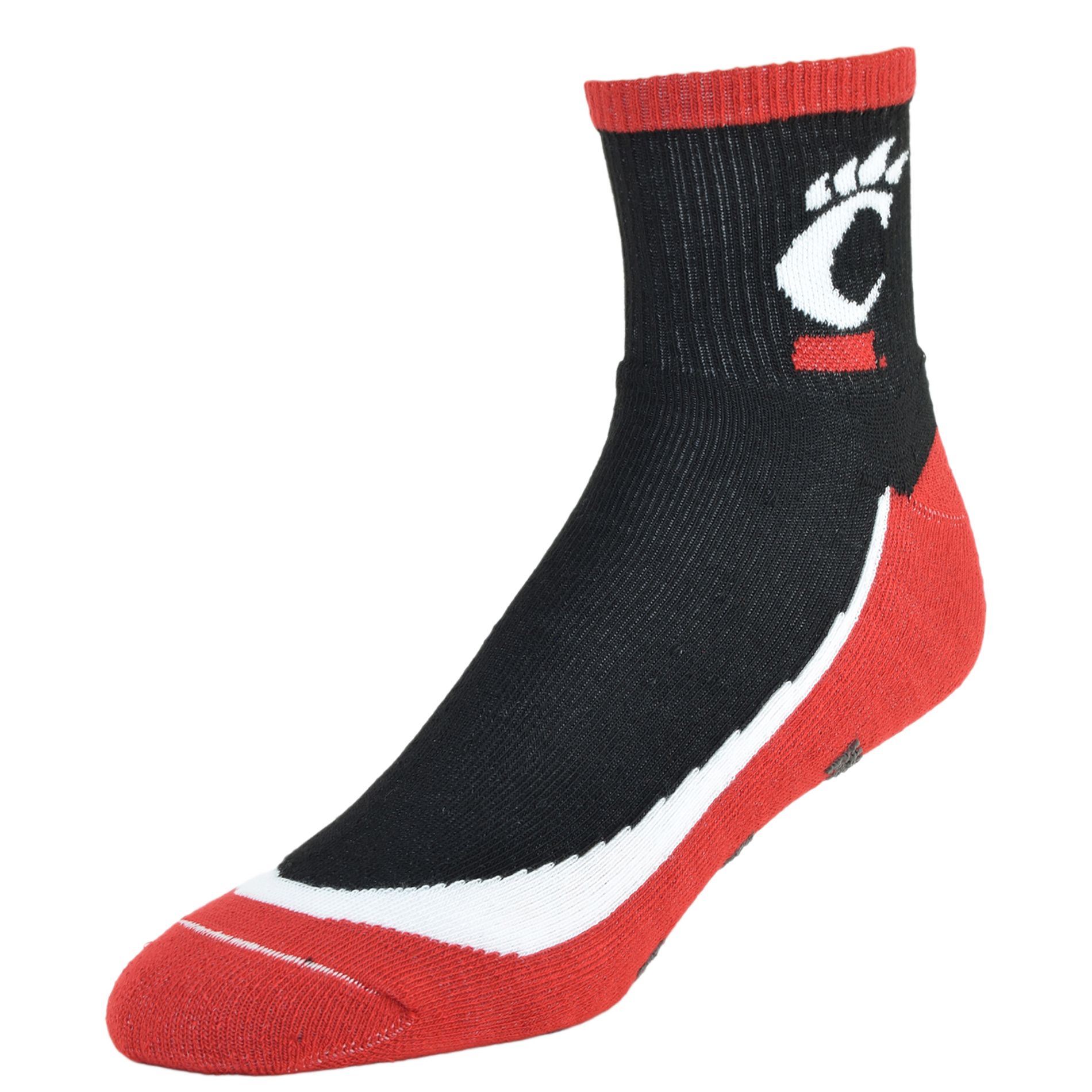 NCAA Youth Grip Turf Socks - Cincinnati Bearcats