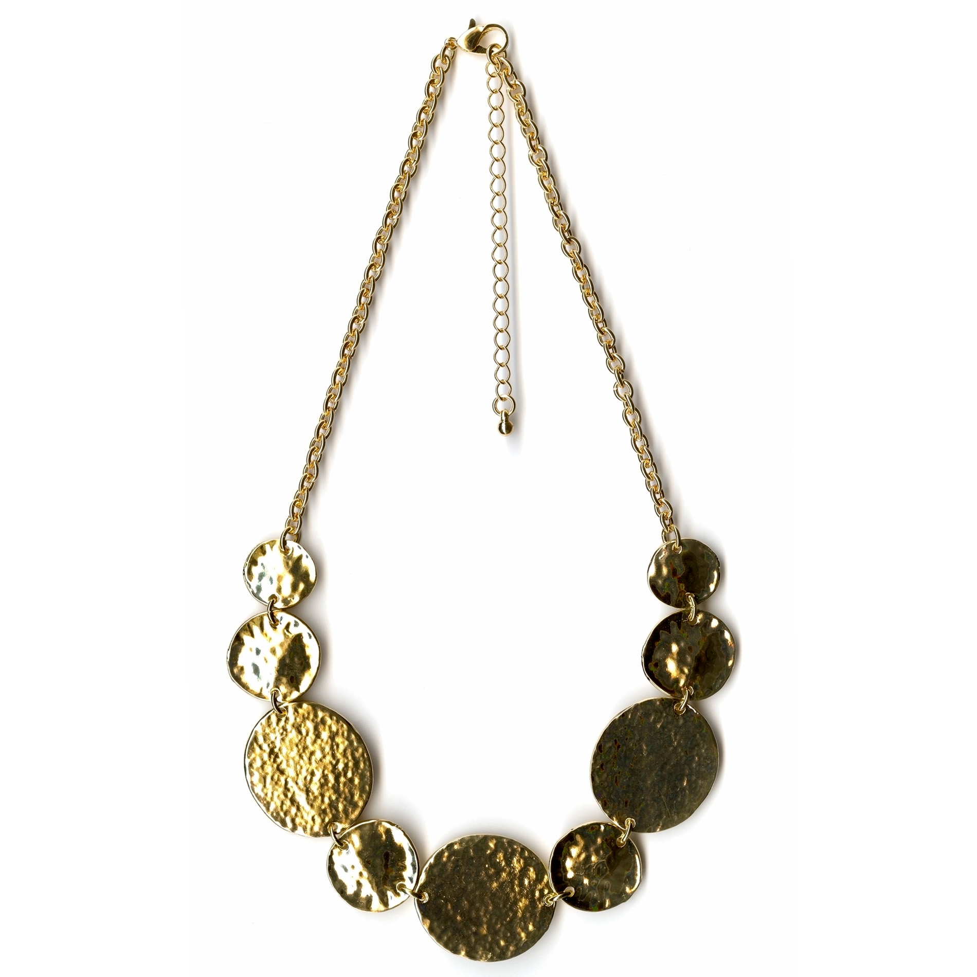 Attention Women&#8217;s Textured Gold-Tone Necklace