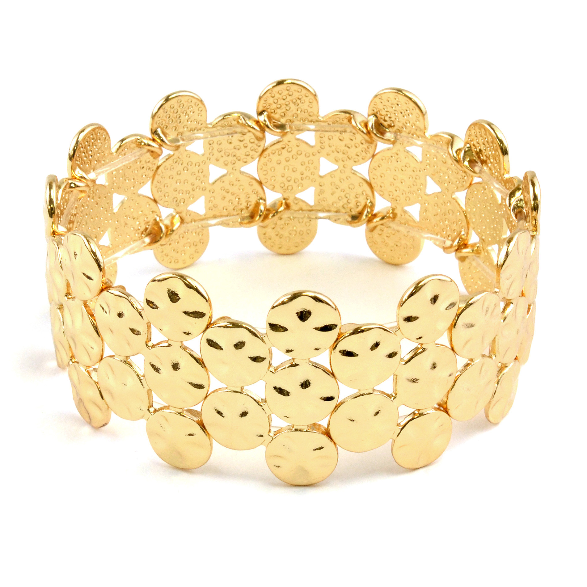 Attention Plus Women&#8217;s Gold-Tone Stretch Bracelet