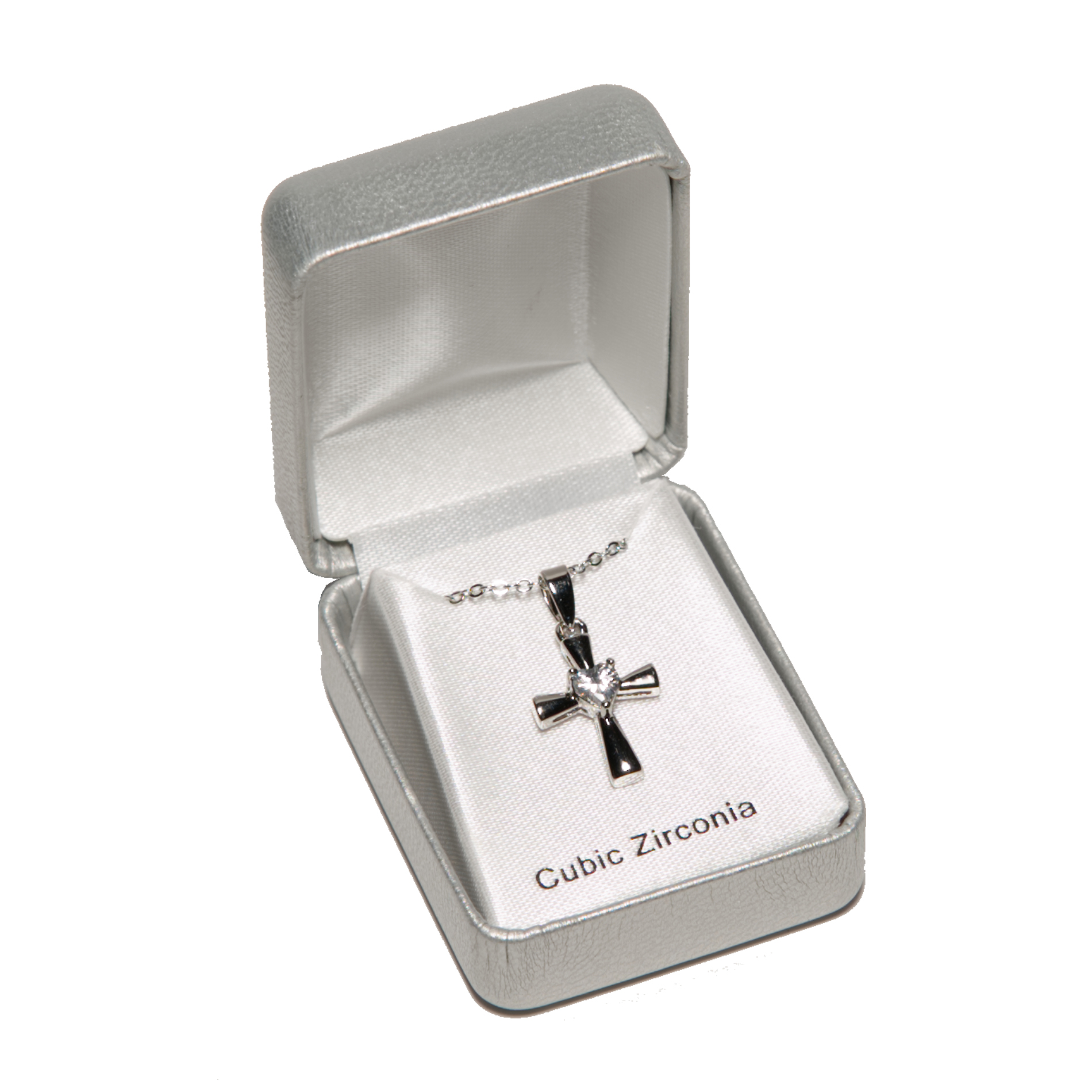 Women&#8217;s Cubic Zirconia Cross Pendant